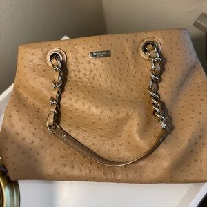 Kate Spade Tan Textured Leather Shoulder Bag